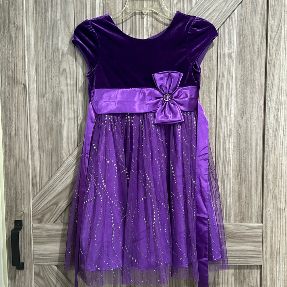 Girl’s Velvet and Satin Special Occasion Dress